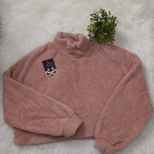 Pink Fuzzy Crop